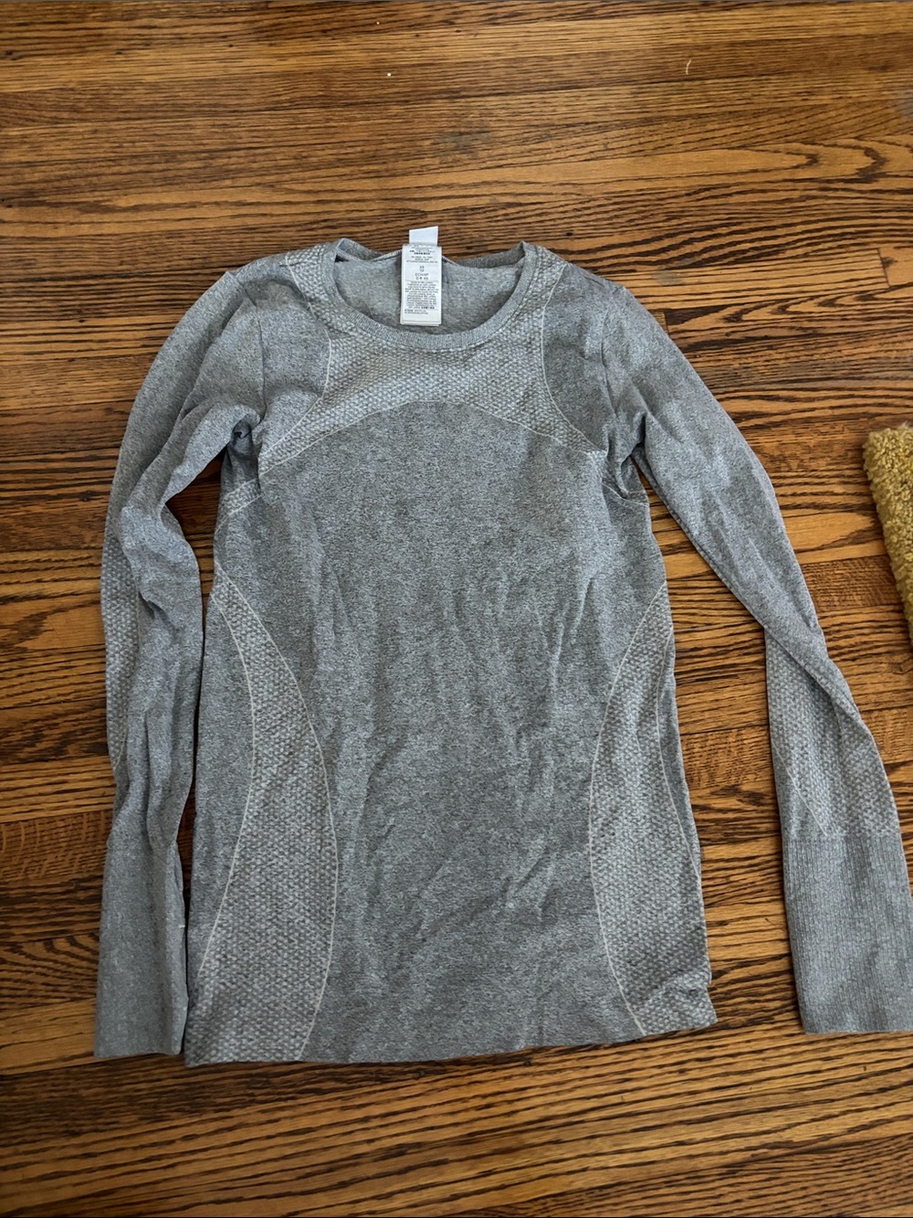 Light Gray Long Sleeve Athletic Top